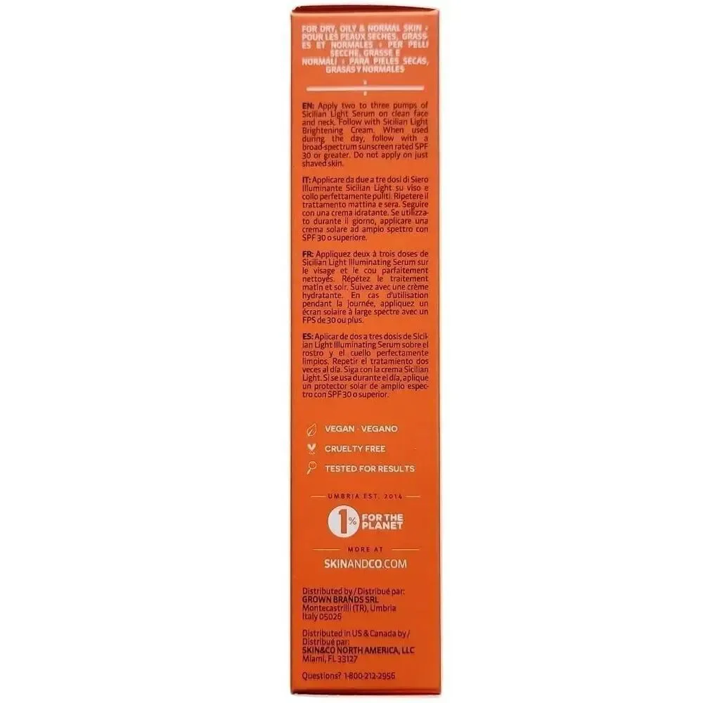 Skin & Co Sicilian Light Brightening Serum Plumps Illuminates